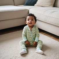 Bamboo Zipper Baby Rompers
